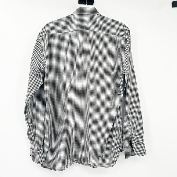 Ermenegildo Zegna Mens Casual Work Gingham Check‎ Long Sleeve Button Up Shirt M - Picture 7 of 7